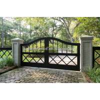 aluminum/ Fashion style main steel gate design,model of gate and iron fence