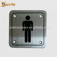 Stainless Steel Pull Push Sign Plate On Door